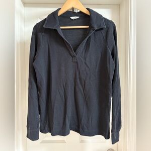 Caslon Thermal Polo Top | L | Black